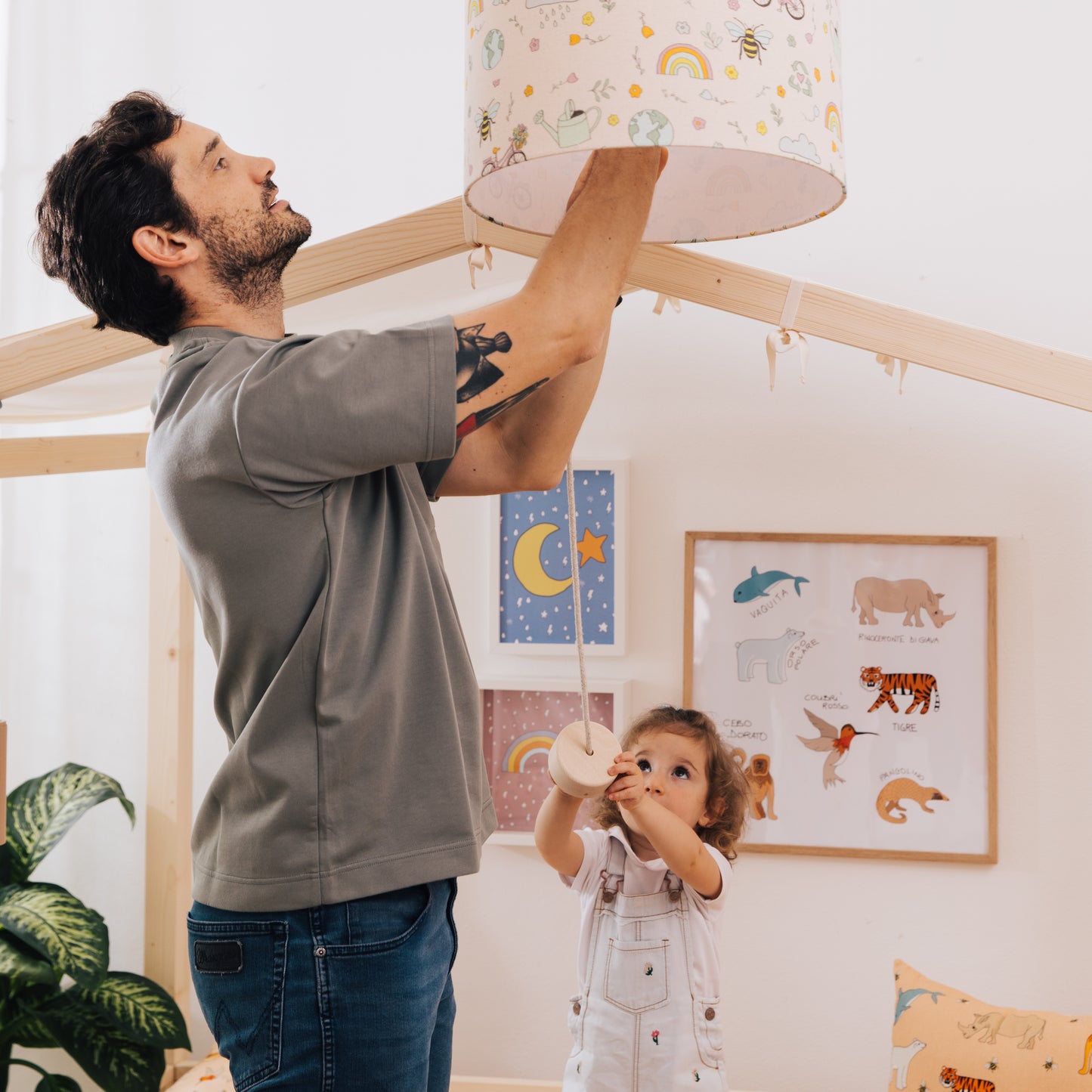 Lampada a sospensione Ama il tuo pianeta