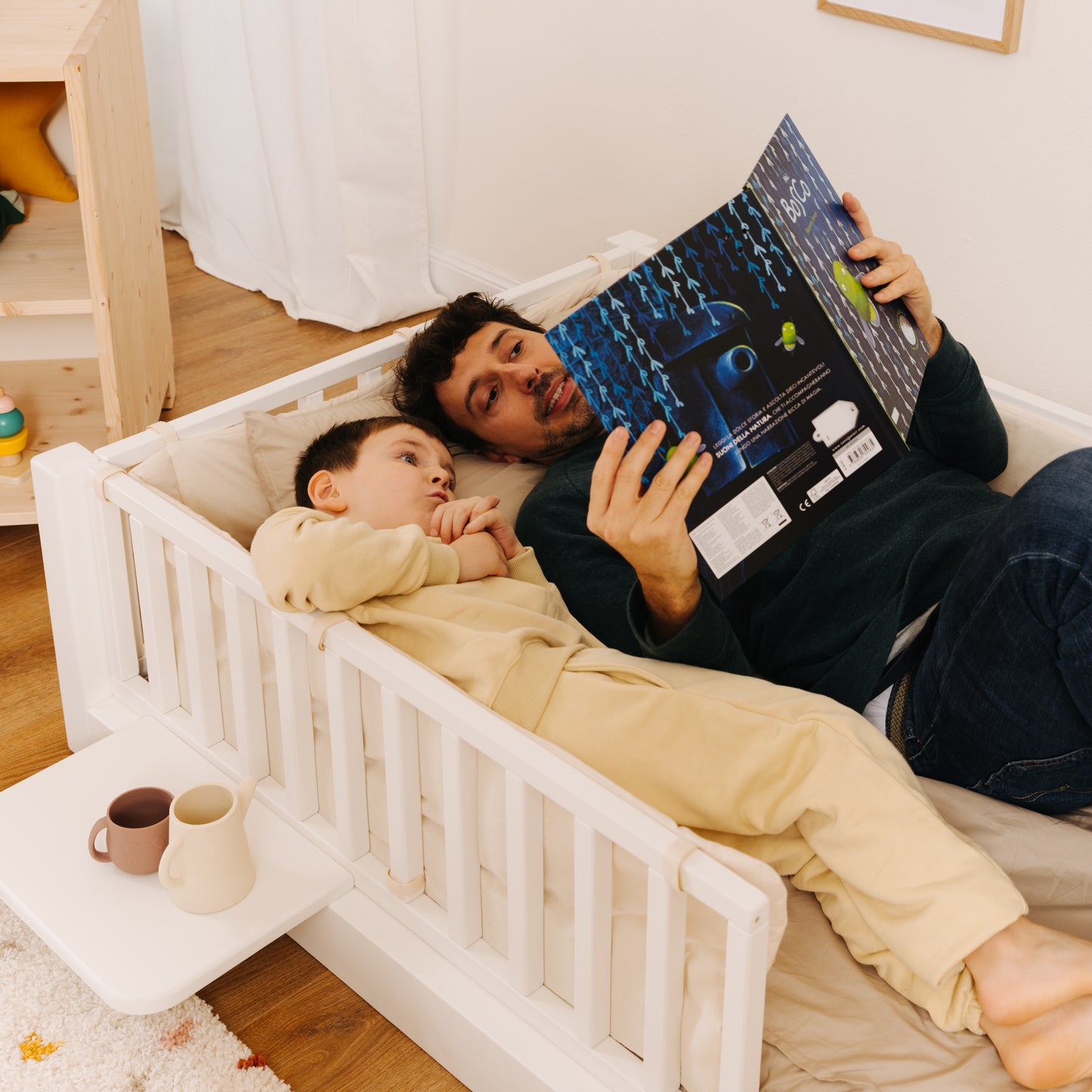 Comodino bio paint per letto evolutivo zero+