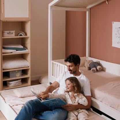 Mitwachsendes Bett zero+ Dream – Hausbett Kinder bio paint