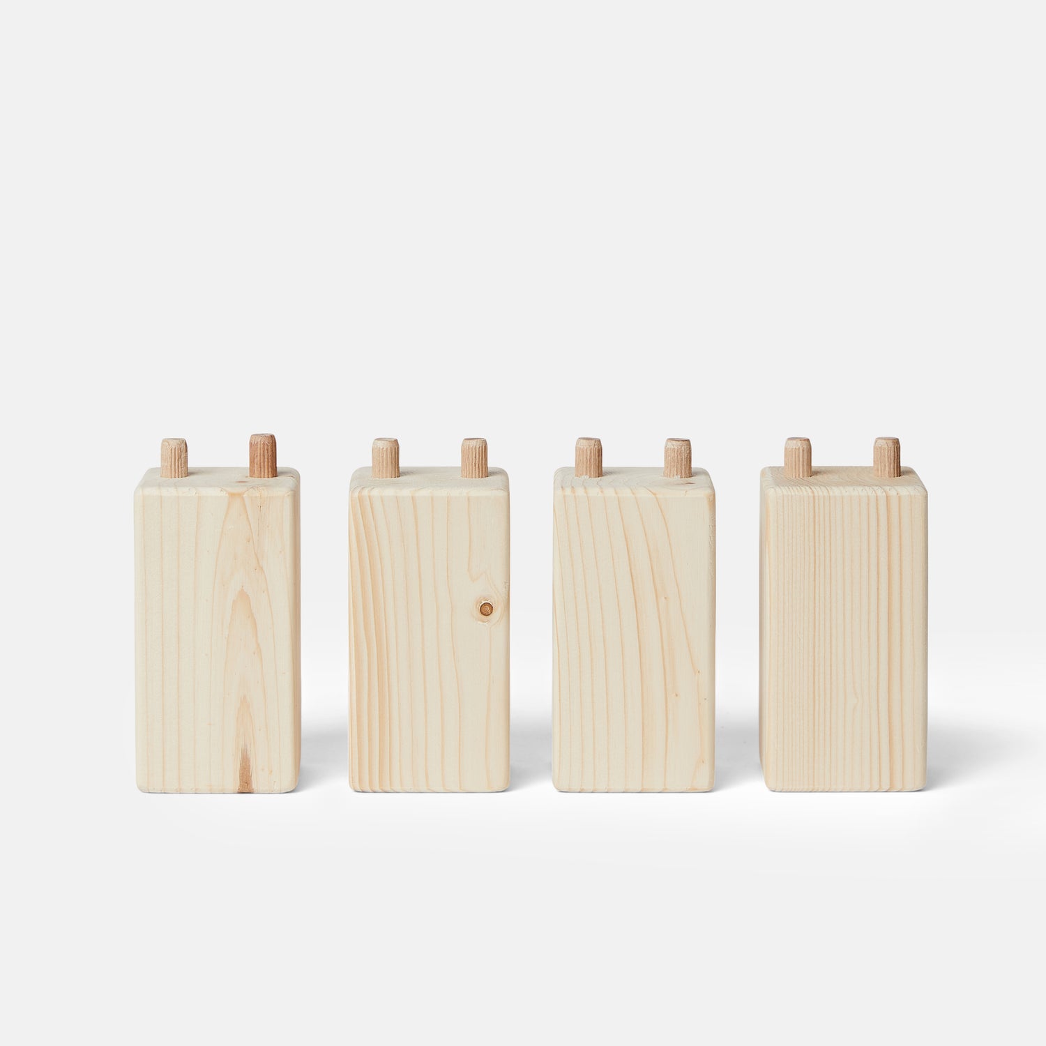 kit quattro piedini in legno naturale per lettino montessori nabè