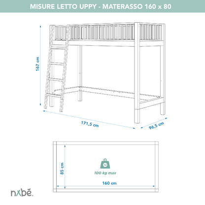 Letto a soppalco evolutivo zero+ Uppy