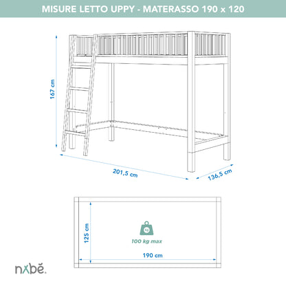 Letto a soppalco evolutivo zero+ Uppy