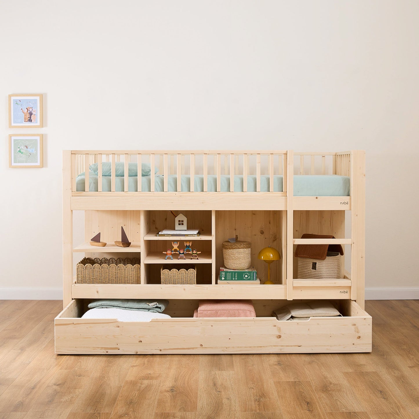 Mitwachsendes halbhohes Hochbett zero+ Up