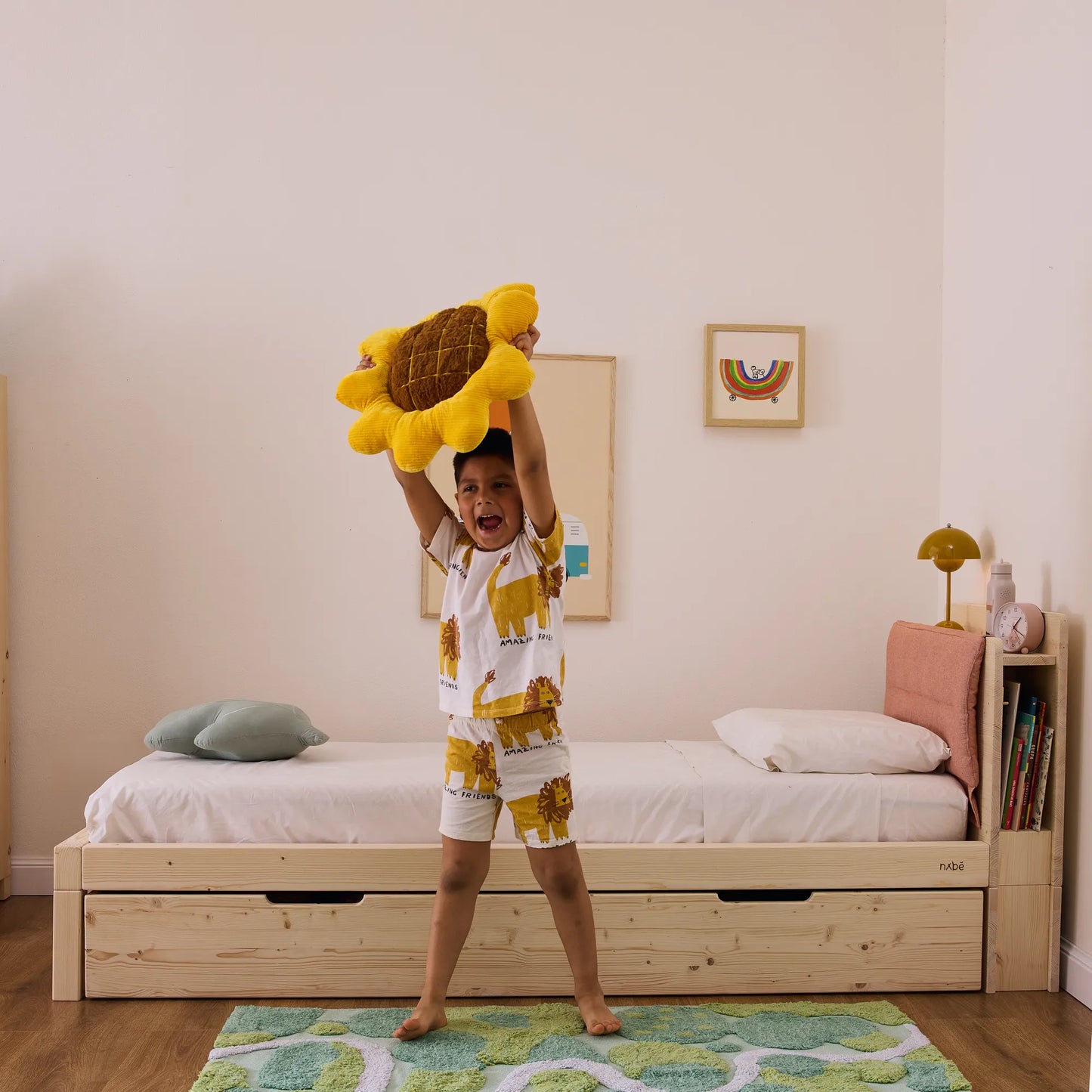 Mitwachsendes Kinderbett mit Stauraum-Kopfteil zero+ Fun