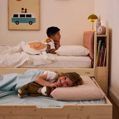 Mitwachsendes Kinderbett mit Stauraum-Kopfteil zero+ Fun