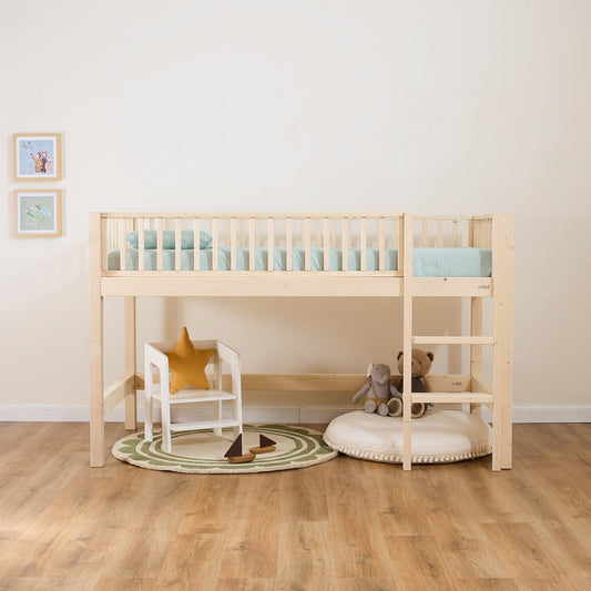 Mitwachsendes halbhohes Hochbett zero+ Up