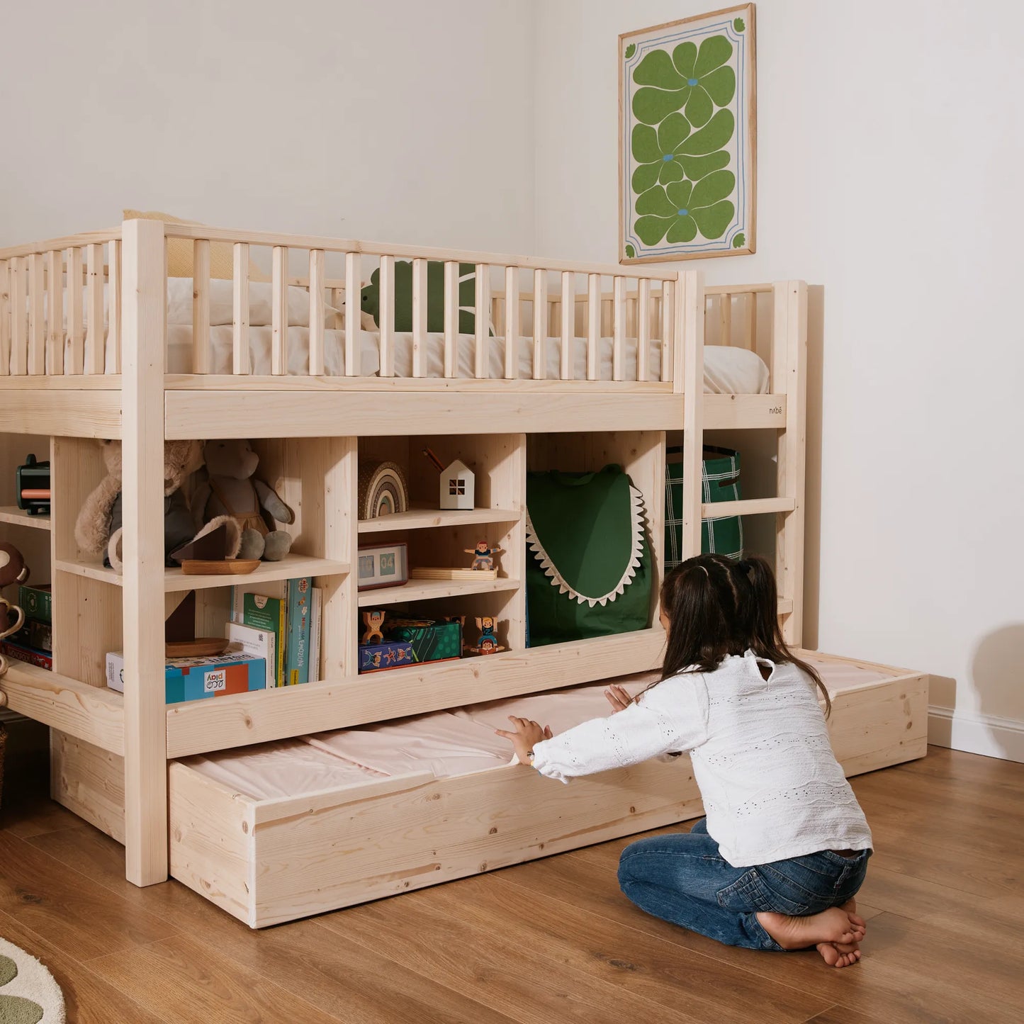 Mitwachsendes halbhohes Hochbett zero+ Up