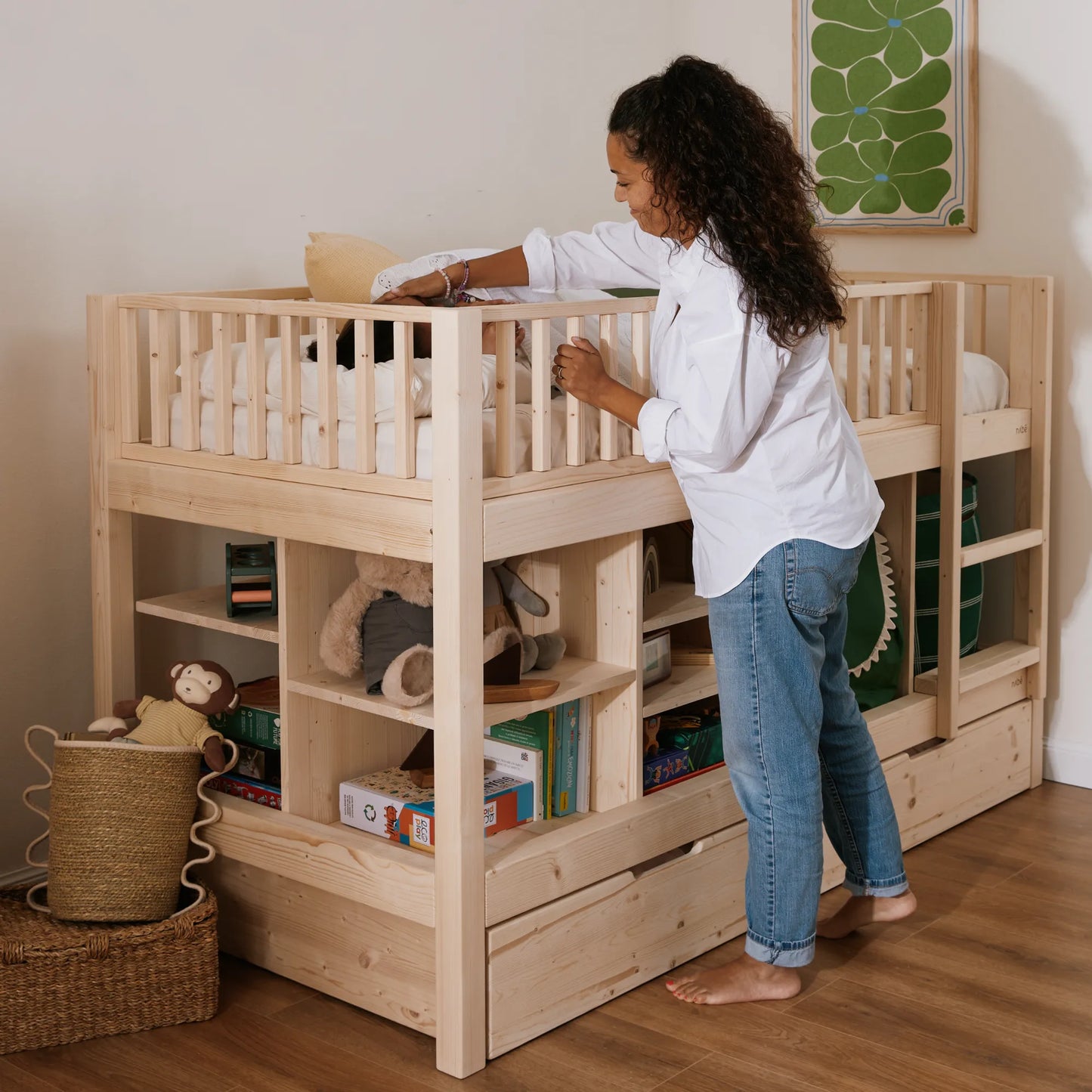 Mitwachsendes halbhohes Hochbett zero+ Up