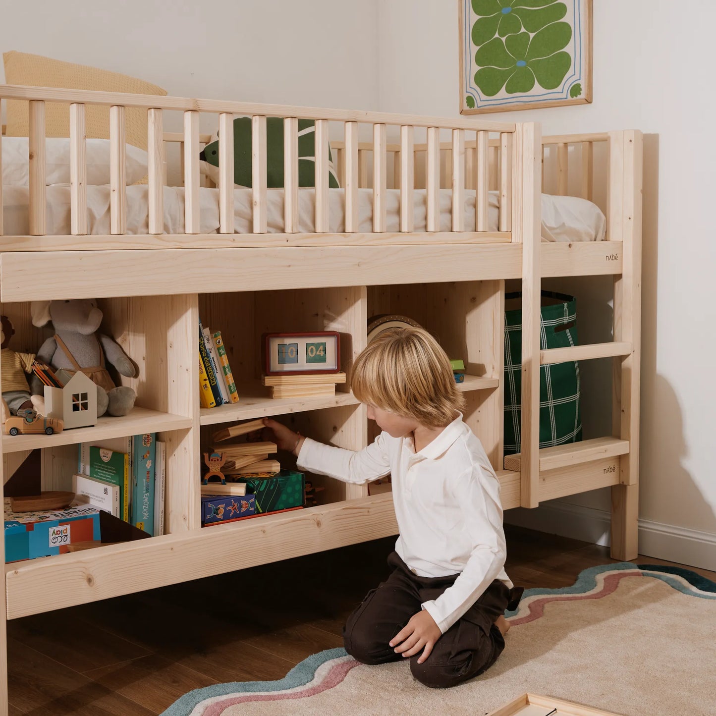 Mitwachsendes halbhohes Hochbett zero+ Up