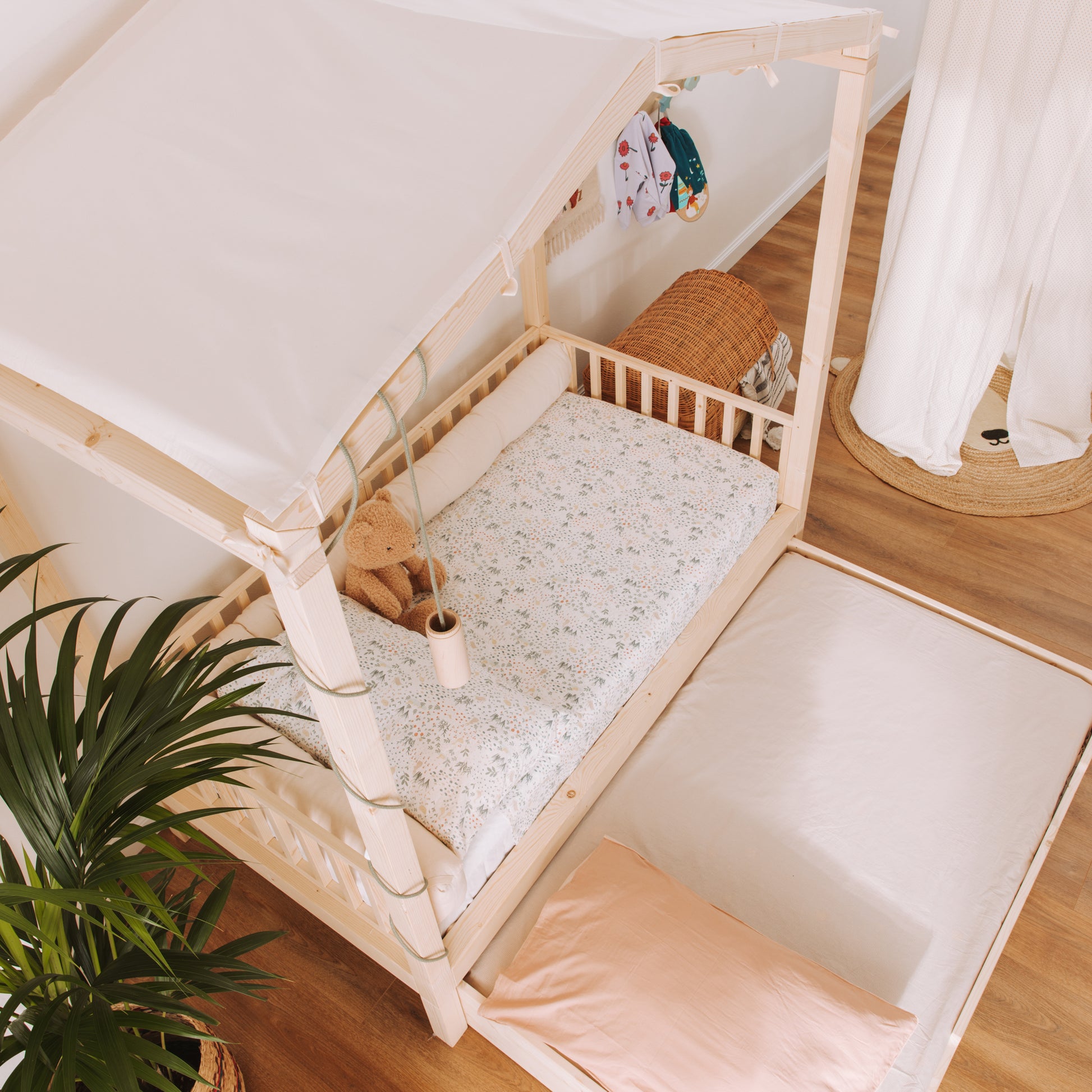 letto montessori zero+ dream con cassettone con materasso estraibile 